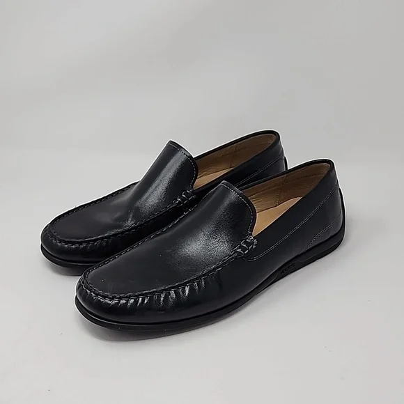 Ecco | Shoes | Ecco Black Leather Mens Moccasins Loafers  display picture 1